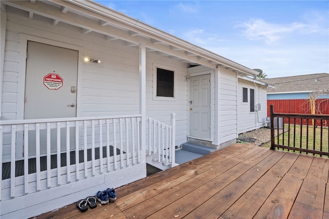 view of wooden deck