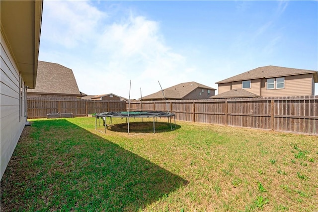 7706 Iron Man, Corpus Christi, TX 78414 - view of yard with a trampoline and a fenced backyard