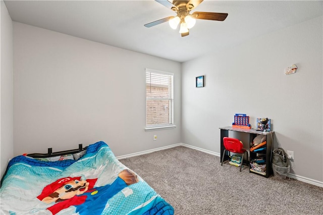 7706 Iron Man, Corpus Christi, TX 78414 - carpeted bedroom with ceiling fan and baseboards