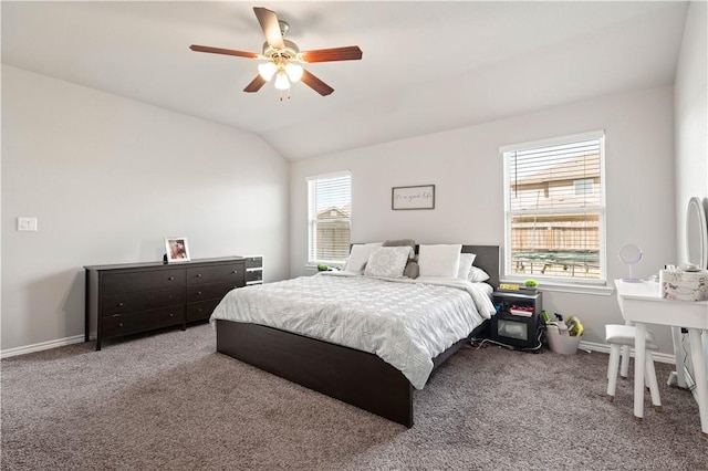 7706 Iron Man, Corpus Christi, TX 78414 - carpeted bedroom with a ceiling fan, lofted ceiling, and baseboards