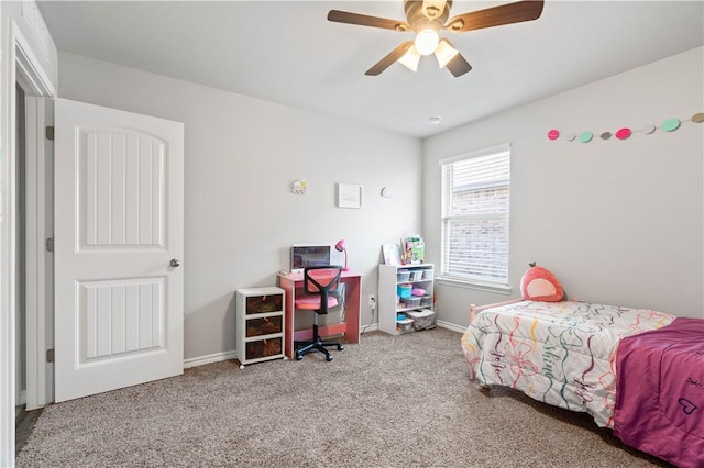 7706 Iron Man, Corpus Christi, TX 78414 - carpeted bedroom with ceiling fan and baseboards