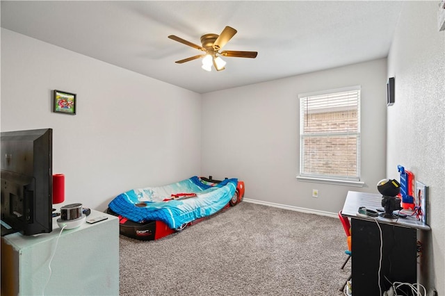 7706 Iron Man, Corpus Christi, TX 78414 - bedroom featuring a ceiling fan, carpet, and baseboards