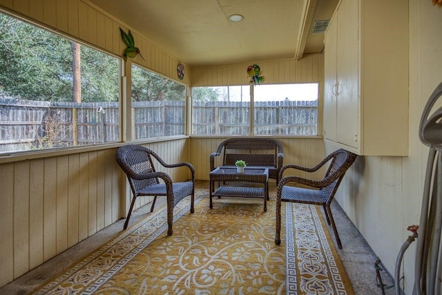 sunroom with visible vents