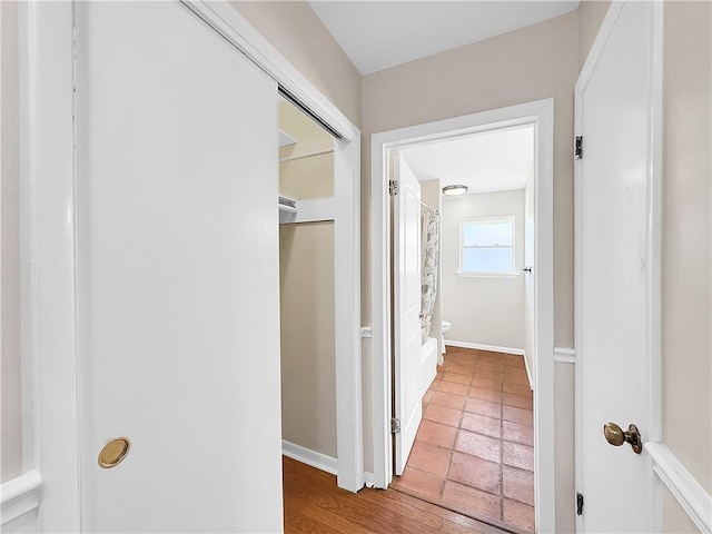 corridor with baseboards