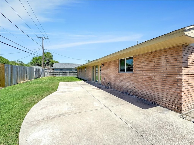 view of patio with a fenced backyard