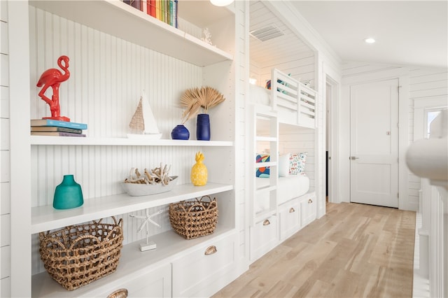 mudroom featuring light wood-style floors