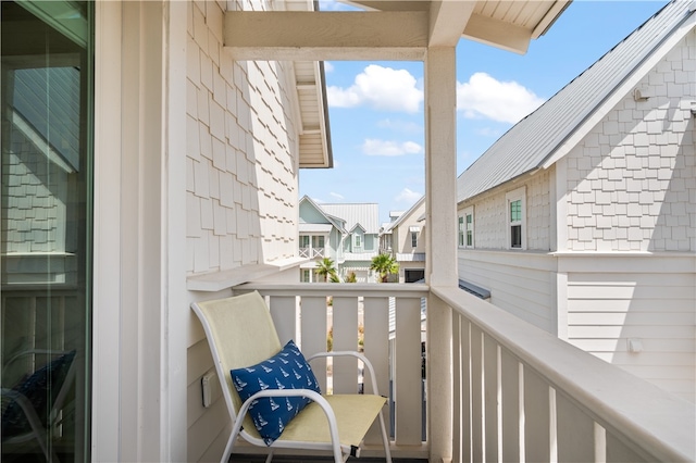 balcony with a residential view
