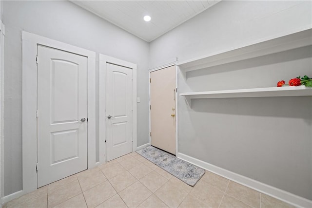 view of tiled foyer entrance