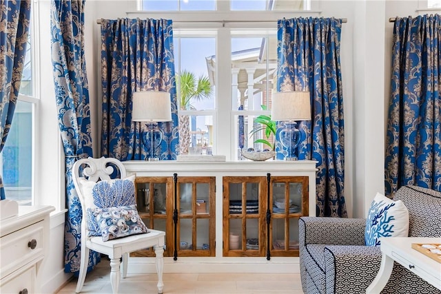 sitting room with plenty of natural light