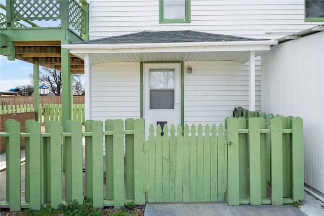 view of doorway to property