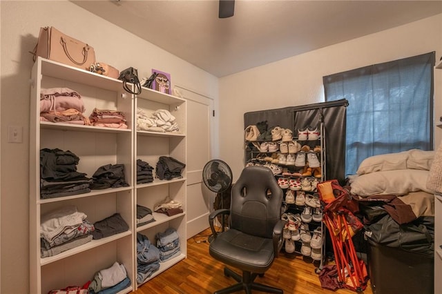 interior space featuring hardwood / wood-style floors