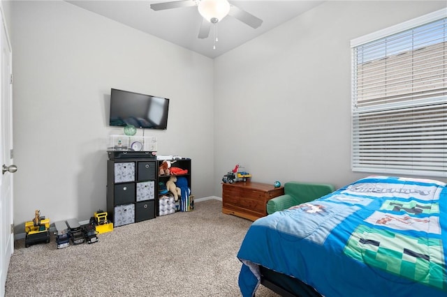 1116 Santa Catalina St, Portland, TX 78374 - bedroom with baseboards, a ceiling fan, and carpet