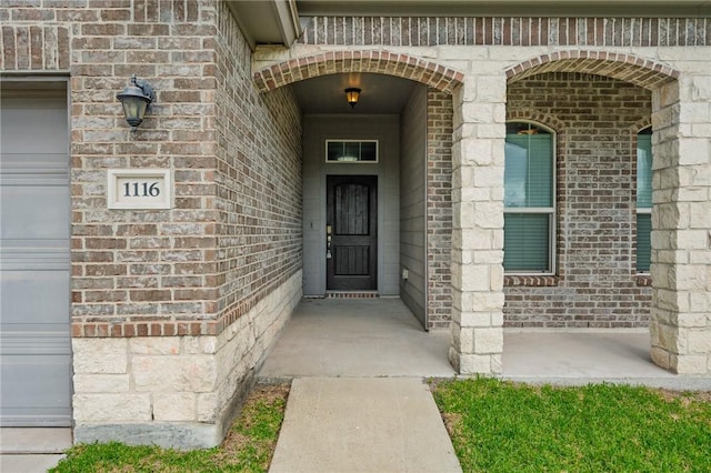 1116 Santa Catalina St, Portland, TX 78374 - property entrance featuring brick siding and stone siding