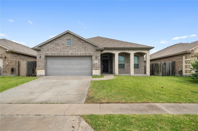 1116 Santa Catalina St, Portland, TX 78374 - view of front of property with brick siding, a garage, driveway, and a shingled roof
