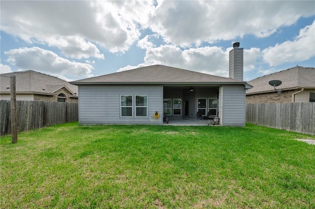 1116 Santa Catalina St, Portland, TX 78374 - rear view of house with a yard, a patio, and a fenced backyard