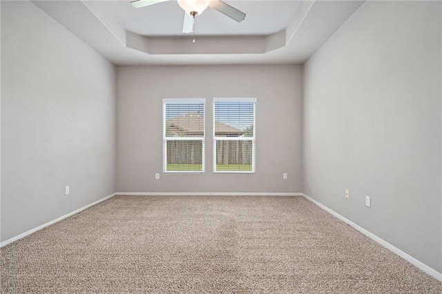 1116 Santa Catalina St, Portland, TX 78374 - carpeted empty room featuring a raised ceiling and ceiling fan