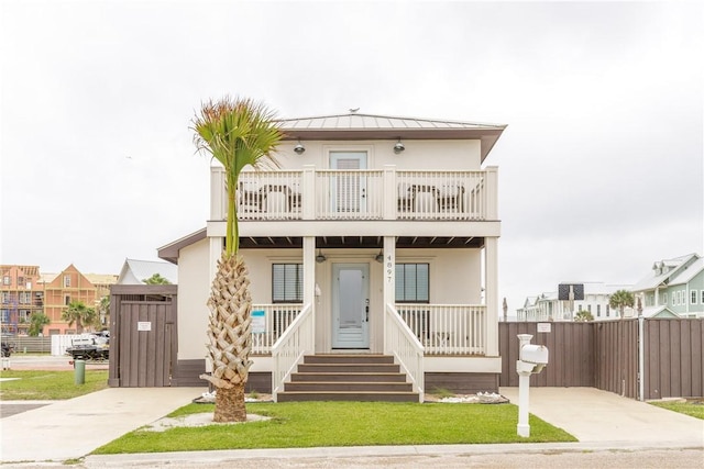 view of front of property with a porch