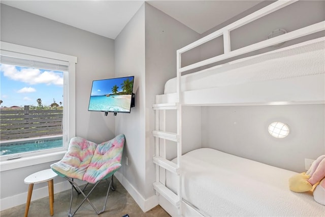 bedroom with baseboards