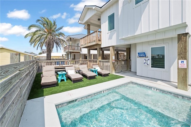 view of swimming pool with a swimming pool