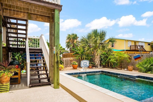650 Dolphin Prt, Aransas, TX 78373 - view of pool featuring stairs and a patio