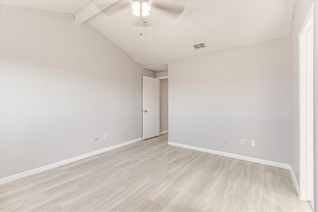 6701 Meadowbreeze Pkwy, Corpus Christi, TX 78414 - unfurnished room featuring ceiling fan, light wood-style floors, and baseboards