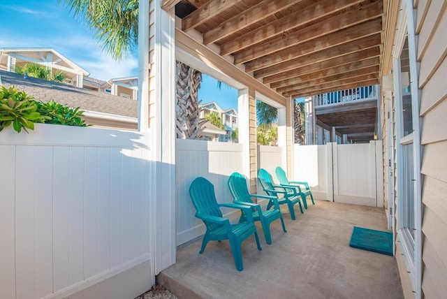 view of patio / terrace with fence