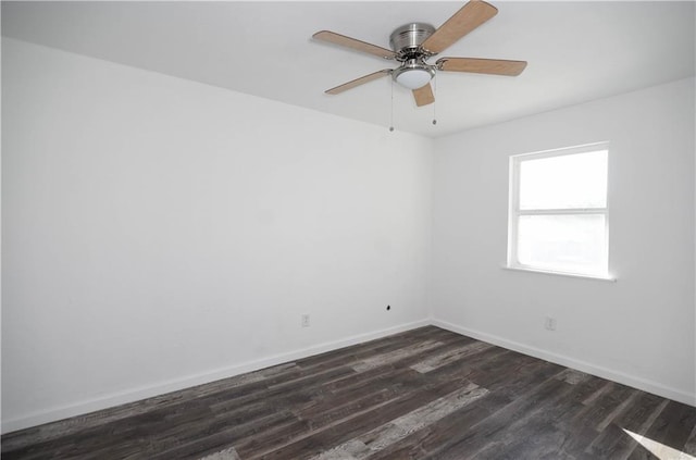 4802 Eider Dr, Corpus Christi, TX 78413 - empty room with dark wood-type flooring and a ceiling fan