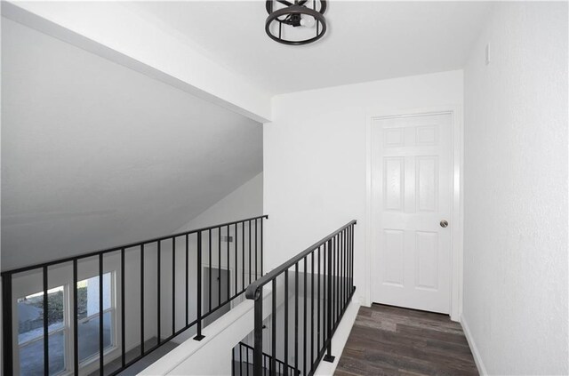 4802 Eider Dr, Corpus Christi, TX 78413 - hall with wood finished floors and an upstairs landing
