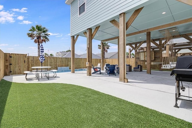 1901 Eskridge Rd, Port Aransas, TX 78373 - view of yard featuring a patio area