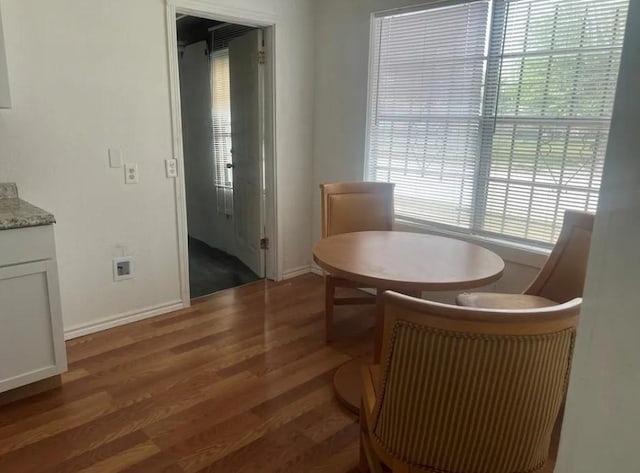 interior space featuring dark hardwood / wood-style flooring