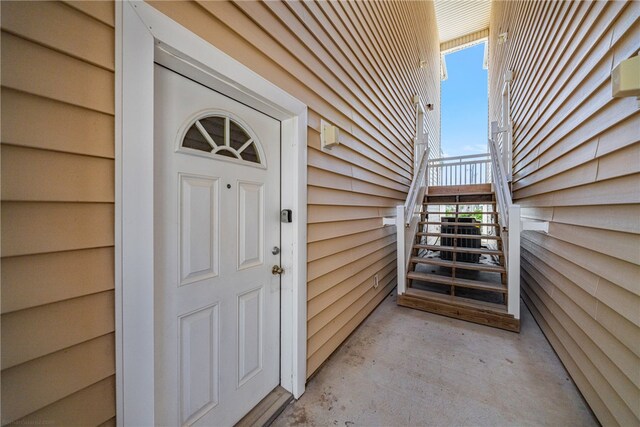 view of doorway to property