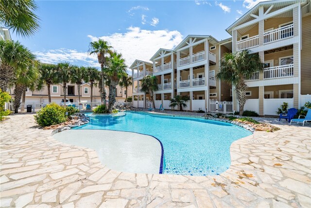 view of pool with a patio area