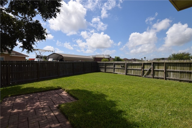 view of yard with a patio