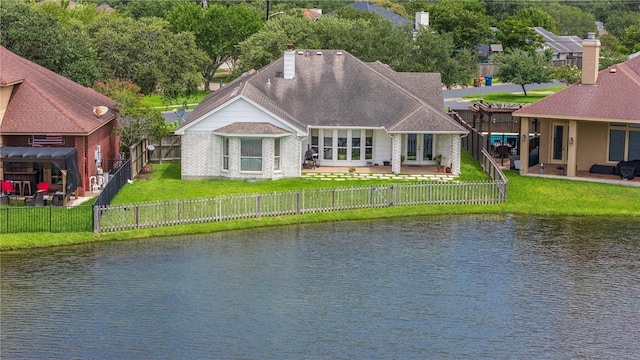 7410 Lake Micala Dr, Corpus Christi, TX 78413 - water view featuring a fenced backyard