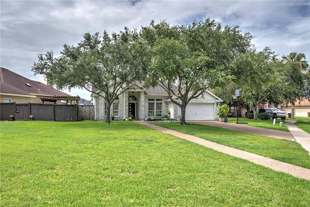 7410 Lake Micala Dr, Corpus Christi, TX 78413 - view of property hidden behind natural elements with driveway and a garage