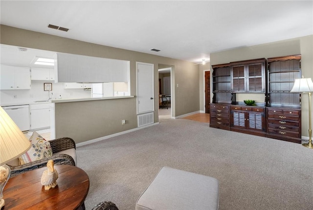 view of carpeted living room