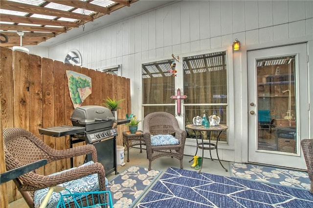 13656 Teague Ln Unit 22, Corpus Christi, TX 78410 - view of patio / terrace with a grill and a pergola