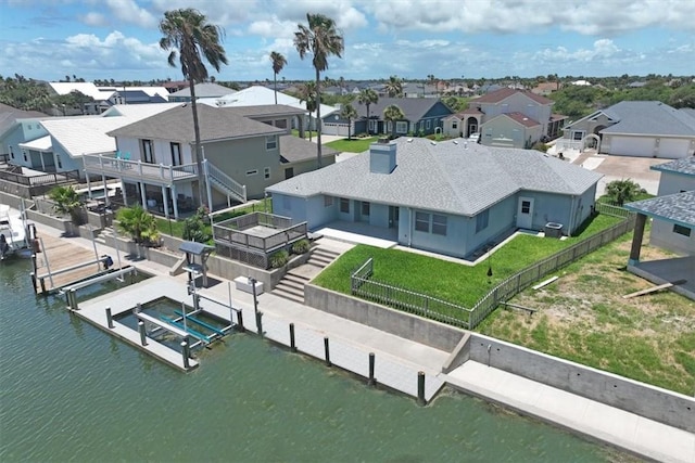 123 Sea Mist Dr, Aransas Pass, TX 78336 - aerial perspective of suburban area with a large body of water