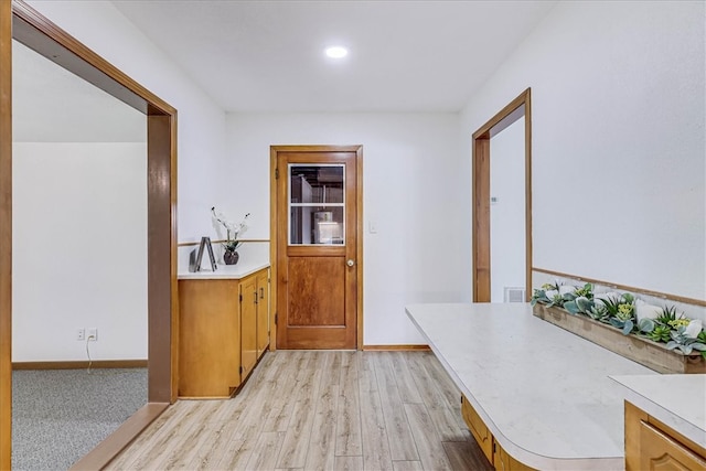 interior space featuring light hardwood / wood-style floors