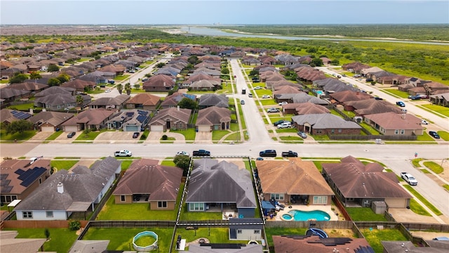 8245 Rock Crest Dr, Corpus Christi, TX 78414 - aerial view of residential area with a pool area and property boundaries highlighted