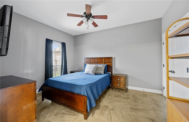 8245 Rock Crest Dr, Corpus Christi, TX 78414 - bedroom with ceiling fan and baseboards