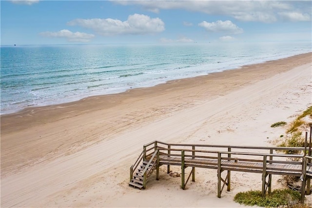 water view with a view of the beach