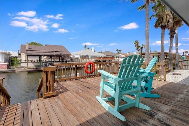 13810 Mizzen St, Corpus Christi, TX 78418 - dock area with a residential view and a deck with water view