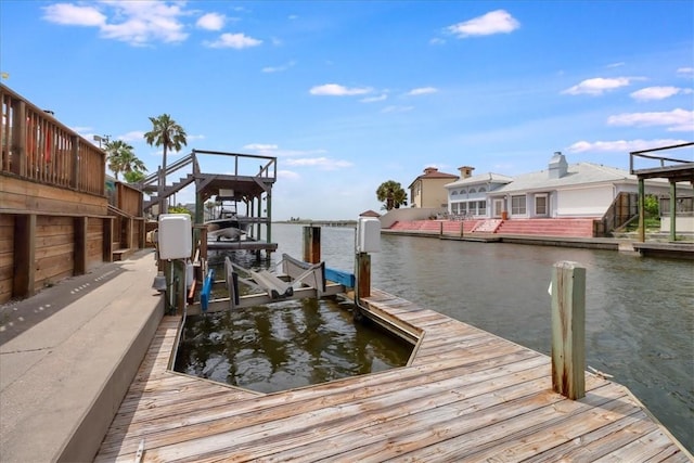 13810 Mizzen St, Corpus Christi, TX 78418 - dock with boat lift and a water view