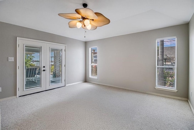 13810 Mizzen St, Corpus Christi, TX 78418 - spare room with french doors, carpet floors, and baseboards
