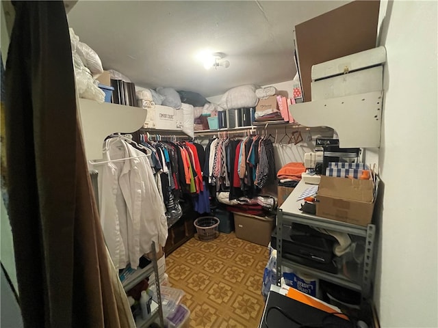 view of walk in closet