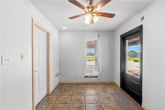 200 Elm St, Portland, TX 78374 - entryway with baseboards and ceiling fan