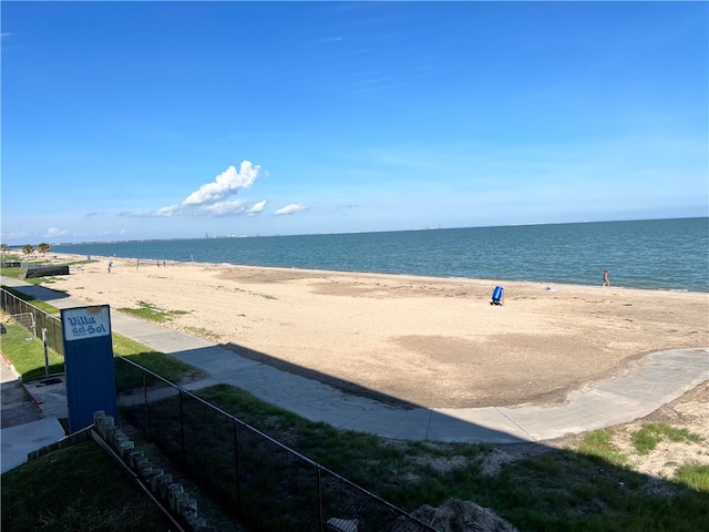 property view of water with a view of the beach