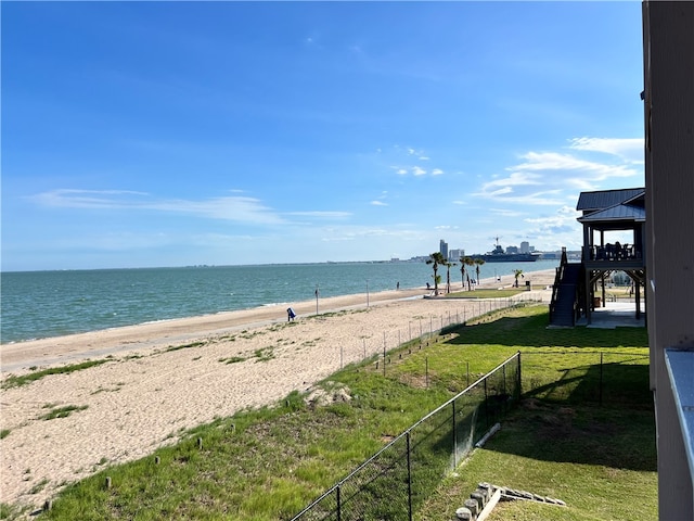 water view with a beach view