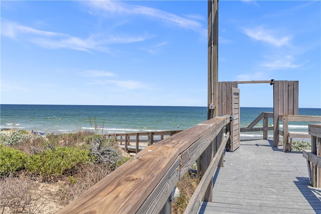 property view of water with a view of the beach